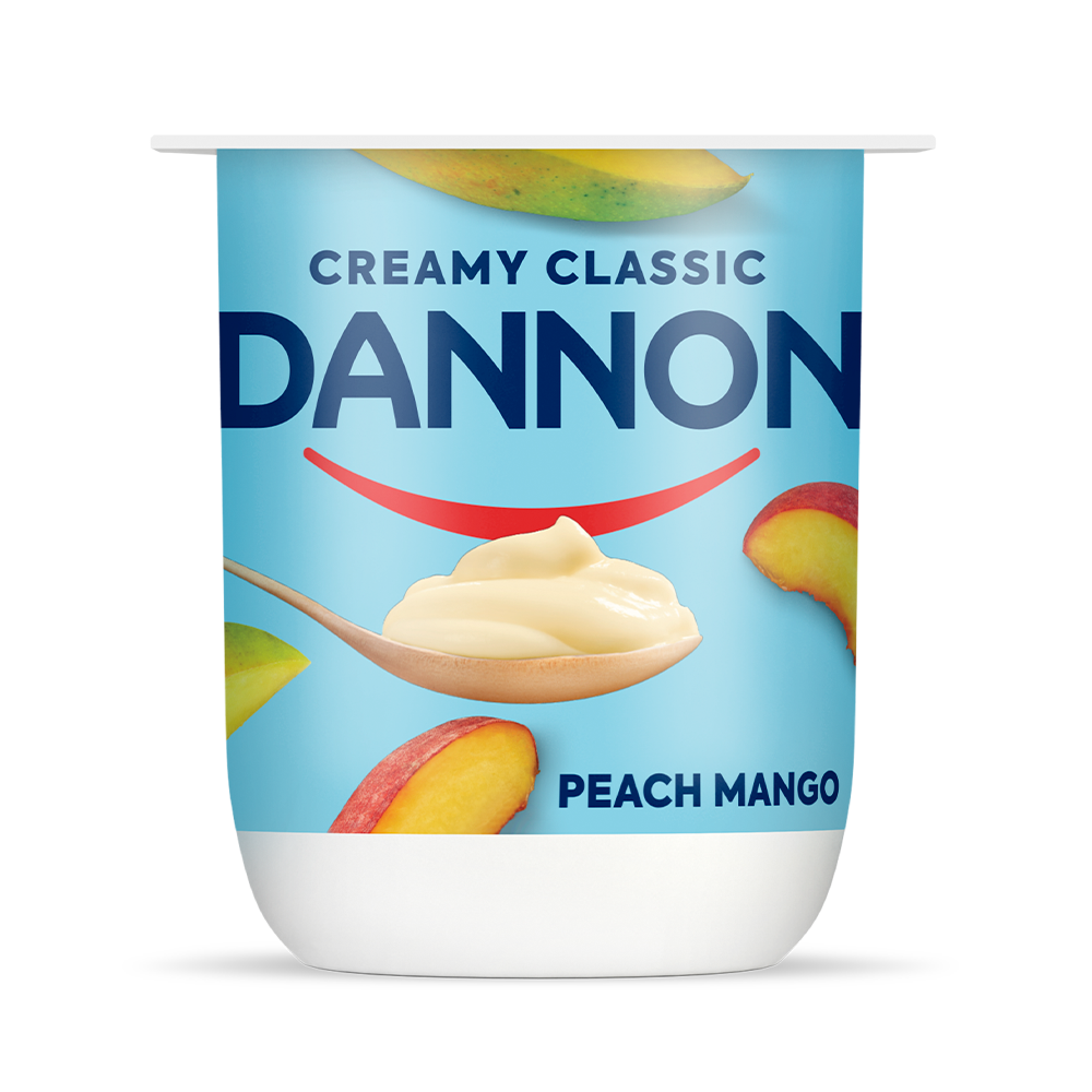 Creamy Classic Peach Mango Yogurt Dannon Yogurt