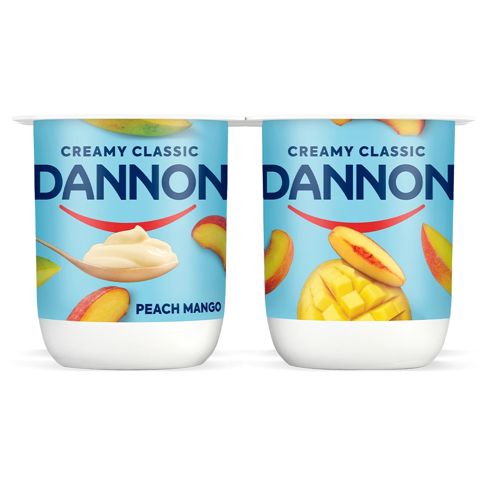 Creamy Classic Peach Mango Yogurt Dannon Yogurt