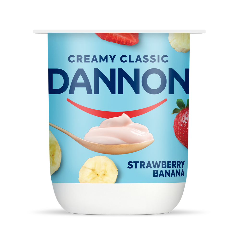Dannon Strawberry Banana Creamy Classic Yogurt