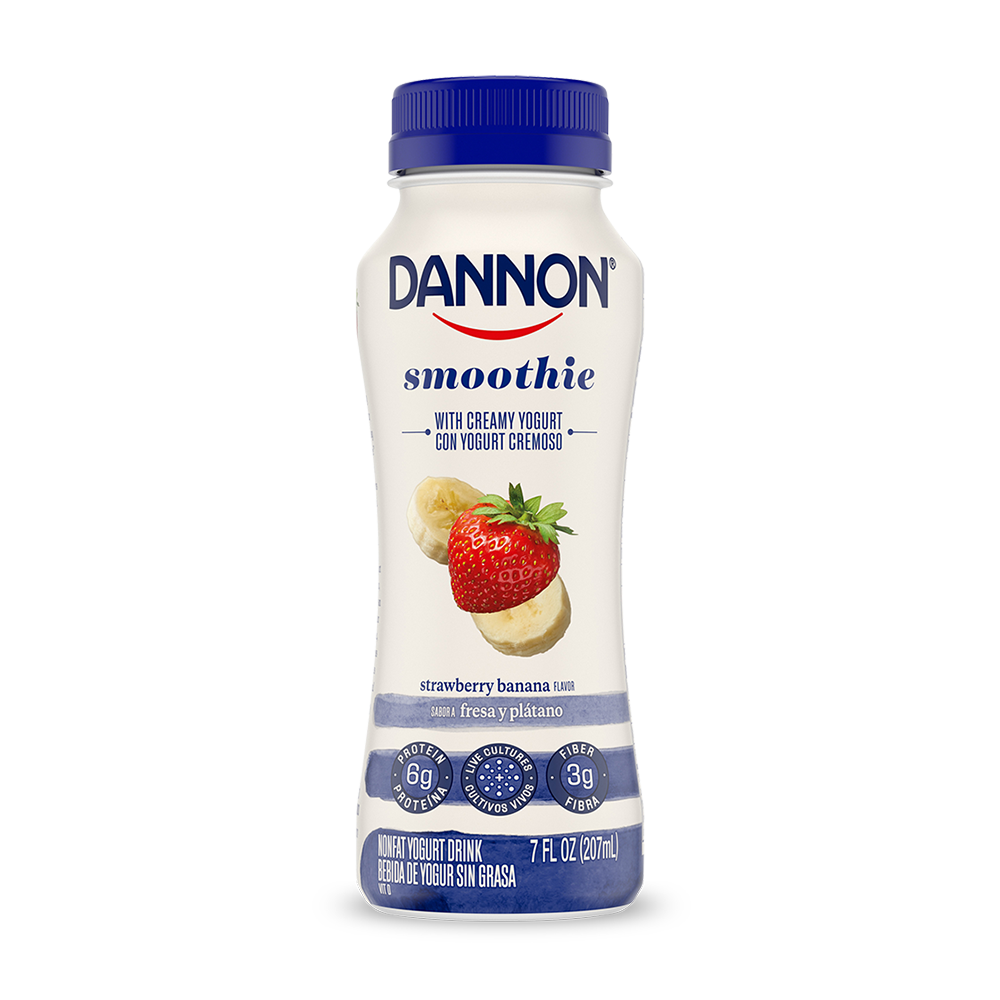 Dannon Strawberry Banana Nonfat Yogurt Smoothie Drink