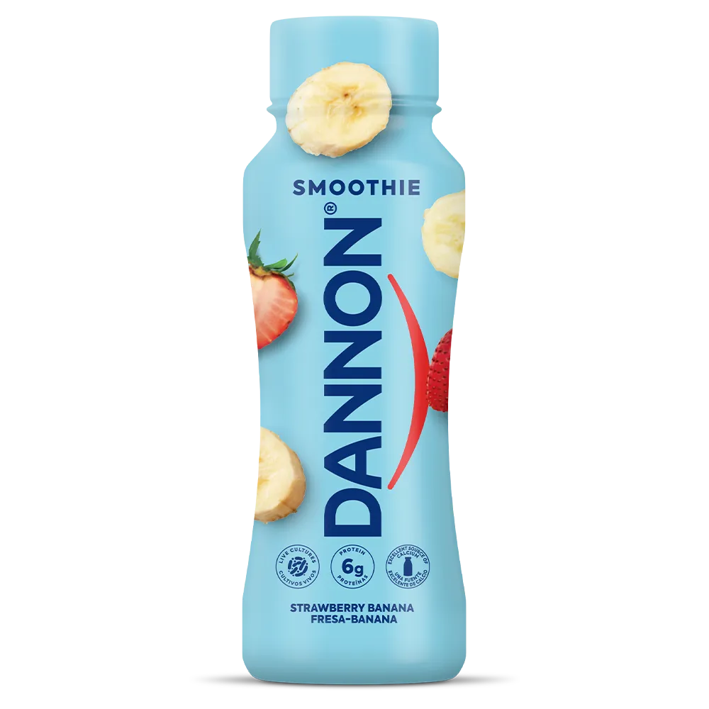 Strawberry Banana Smoothie Yogurt Drink Dannon Yogurt
