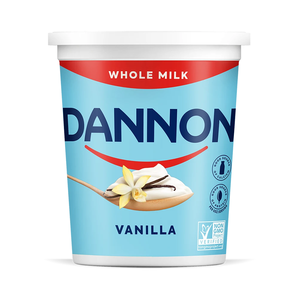 Vanilla Whole Milk Yogurt Full Fat Yogurt Dannon Yogurt