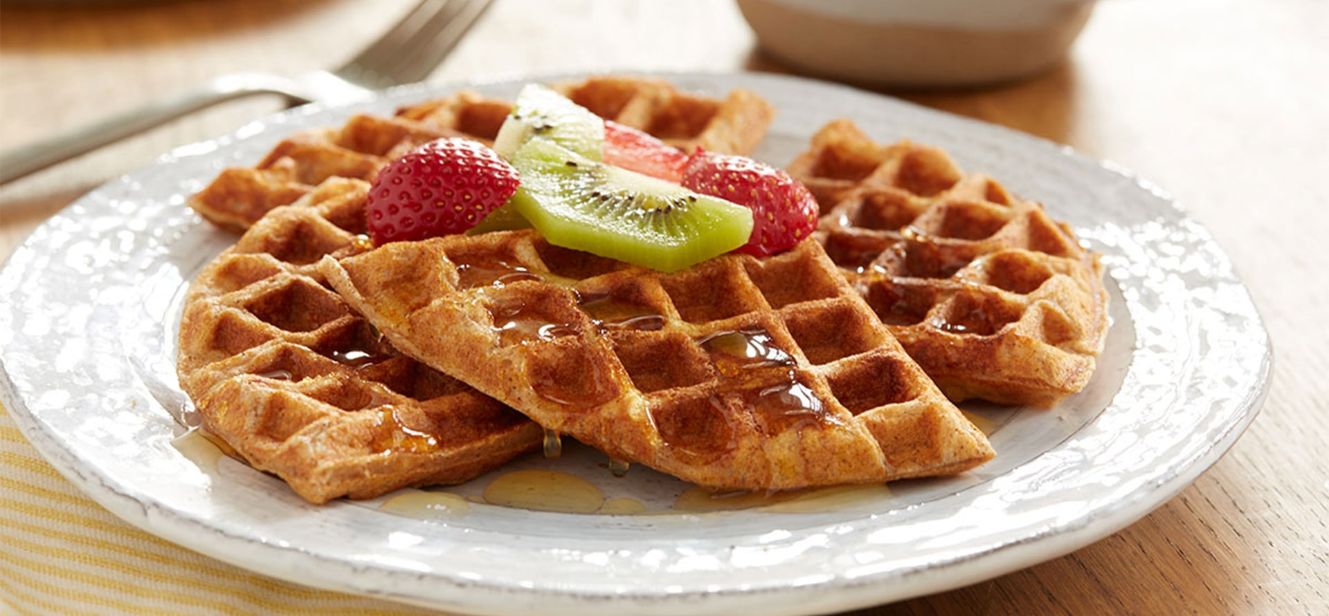 Honey Cinnamon Waffles Yogurt Recipe | Dannon Yogurt