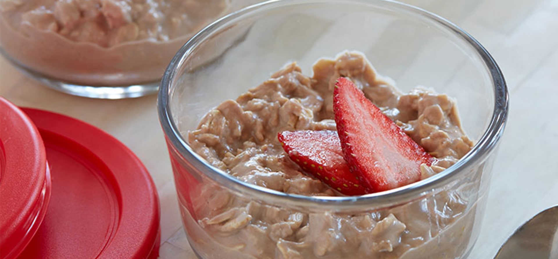 Overnight PB & Chocolate Oatmeal Dannon Yogurt Recipe