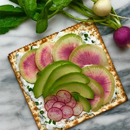 Springtime Avocado Matzah Dannon Yogurt Recipe